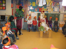 En ook op school kwam de Sint